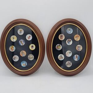 Set Of 2 Framed Miniature DeGrazia Collector Plates 1" Plates Numbered